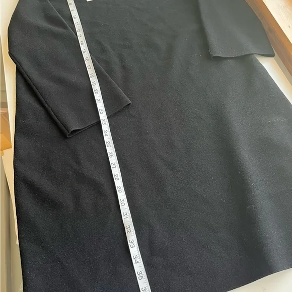 Eileen Fisher black stretch wool dress or long top - Picture 6 of 6